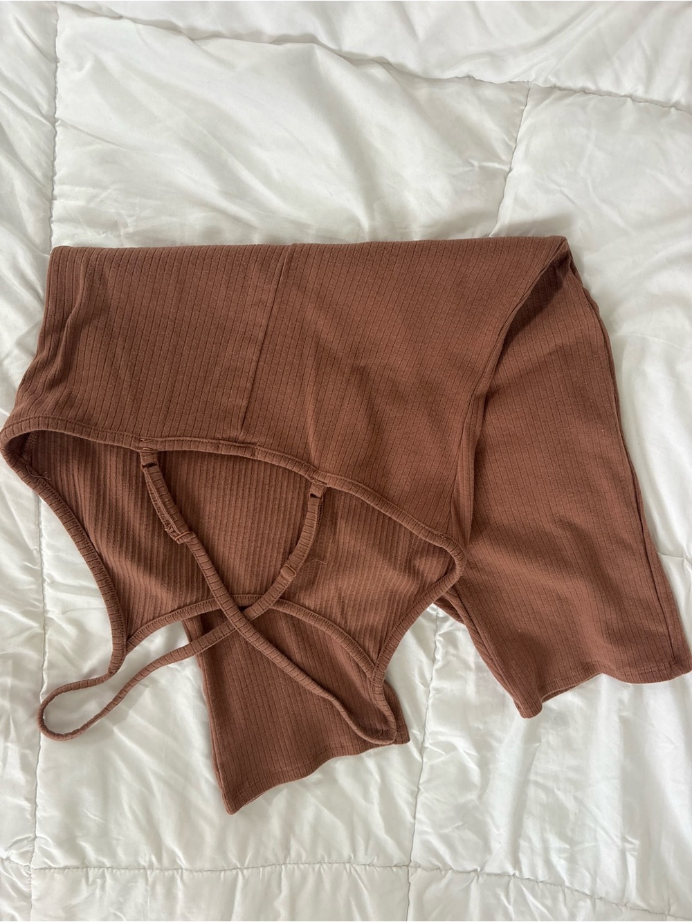 Women’s Ribbed Brown one piece - Picture 3 of 3